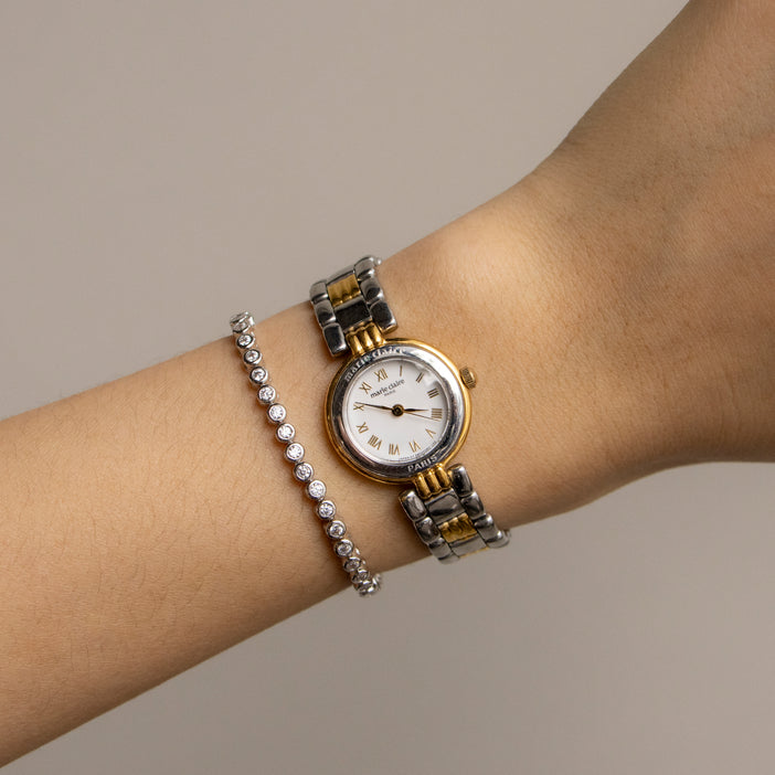 Vintage Marie Claire Round Bold Two Tone Watch