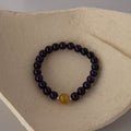 Onyx & Yellow Jasper Bead Bracelet