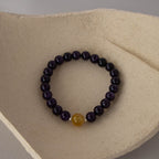 Onyx & Yellow Jasper Bead Bracelet