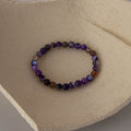 Purple Agate Galaxy Bead Bracelet