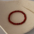 Red Carnelian Bead Bracelet