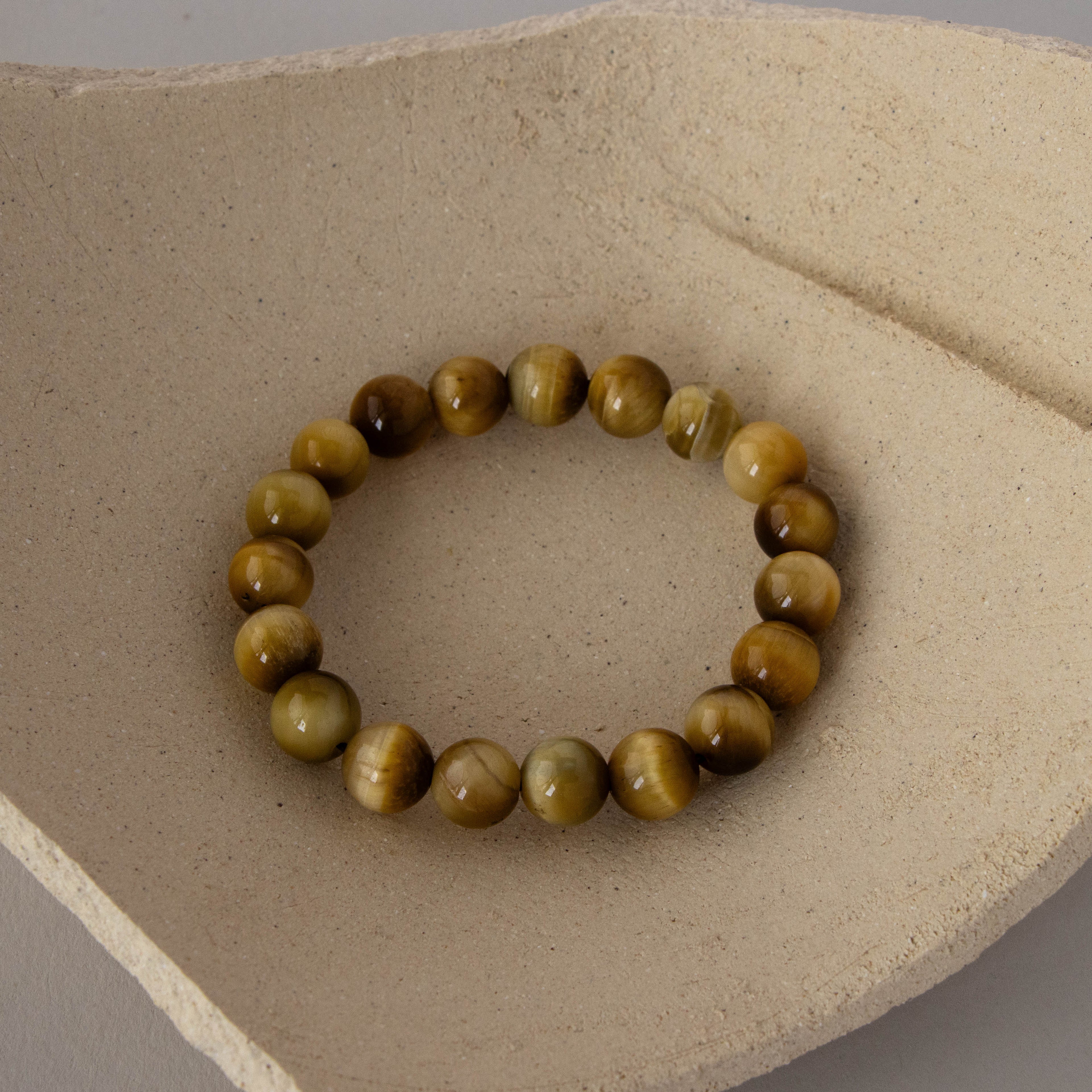 Yellow Tiger's Eye Bead Bracelet