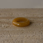 Yellow Jasper Halo Ring