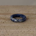 Sodalite Halo Ring