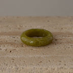 Olive Jade Halo Ring