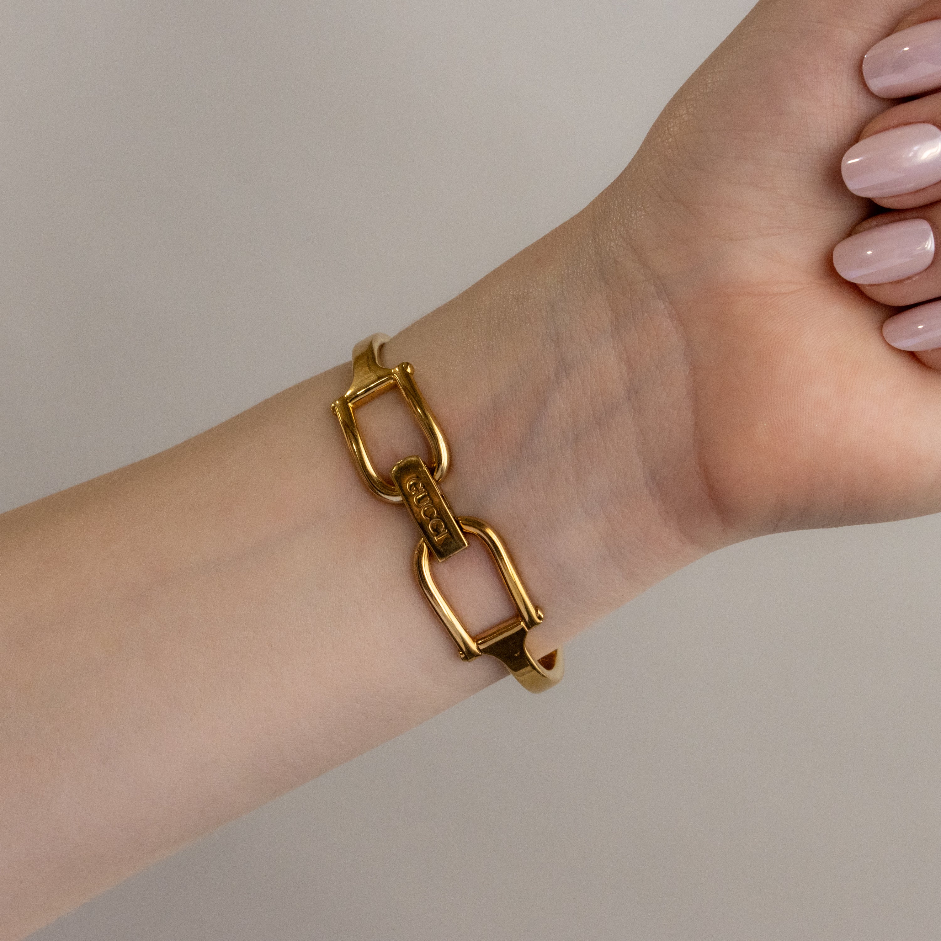 Vintage Gucci Swiss Cuff Gold Watch