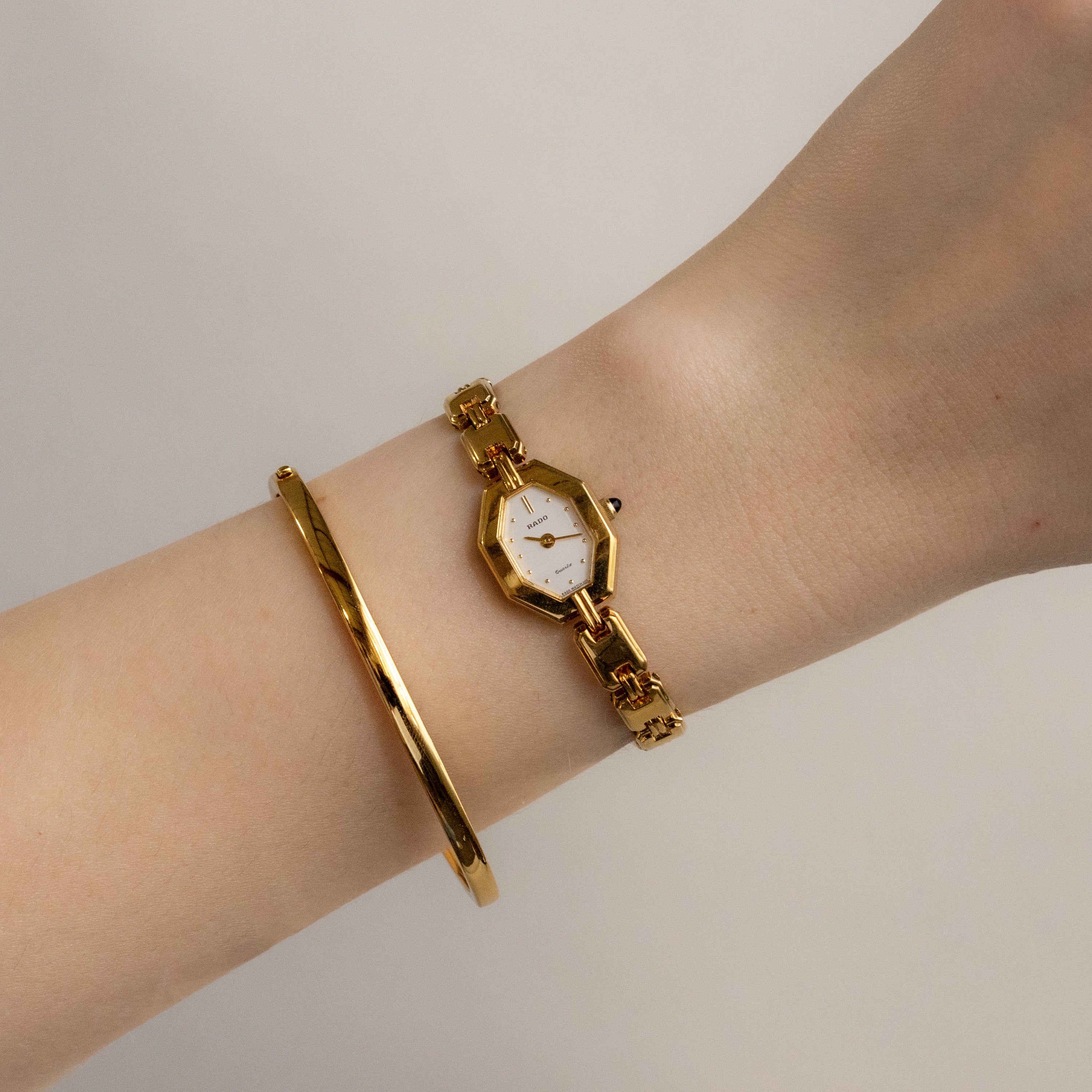 Vintage Rado Geometric Gold Watch