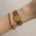 Vintage Christian Dior Swiss Octagon Two Tone Watch
