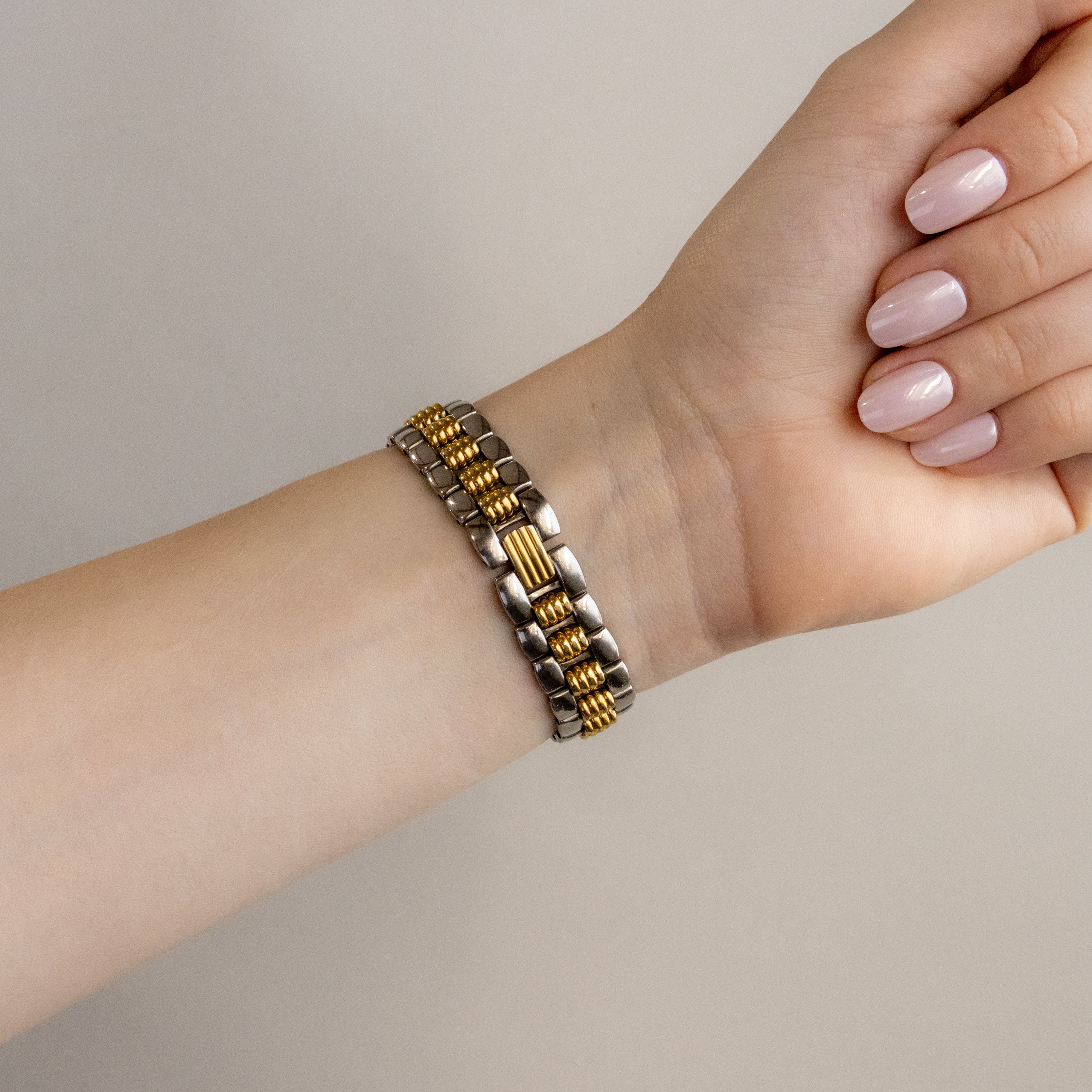 Vintage Christian Dior Swiss Octagon Two Tone Watch