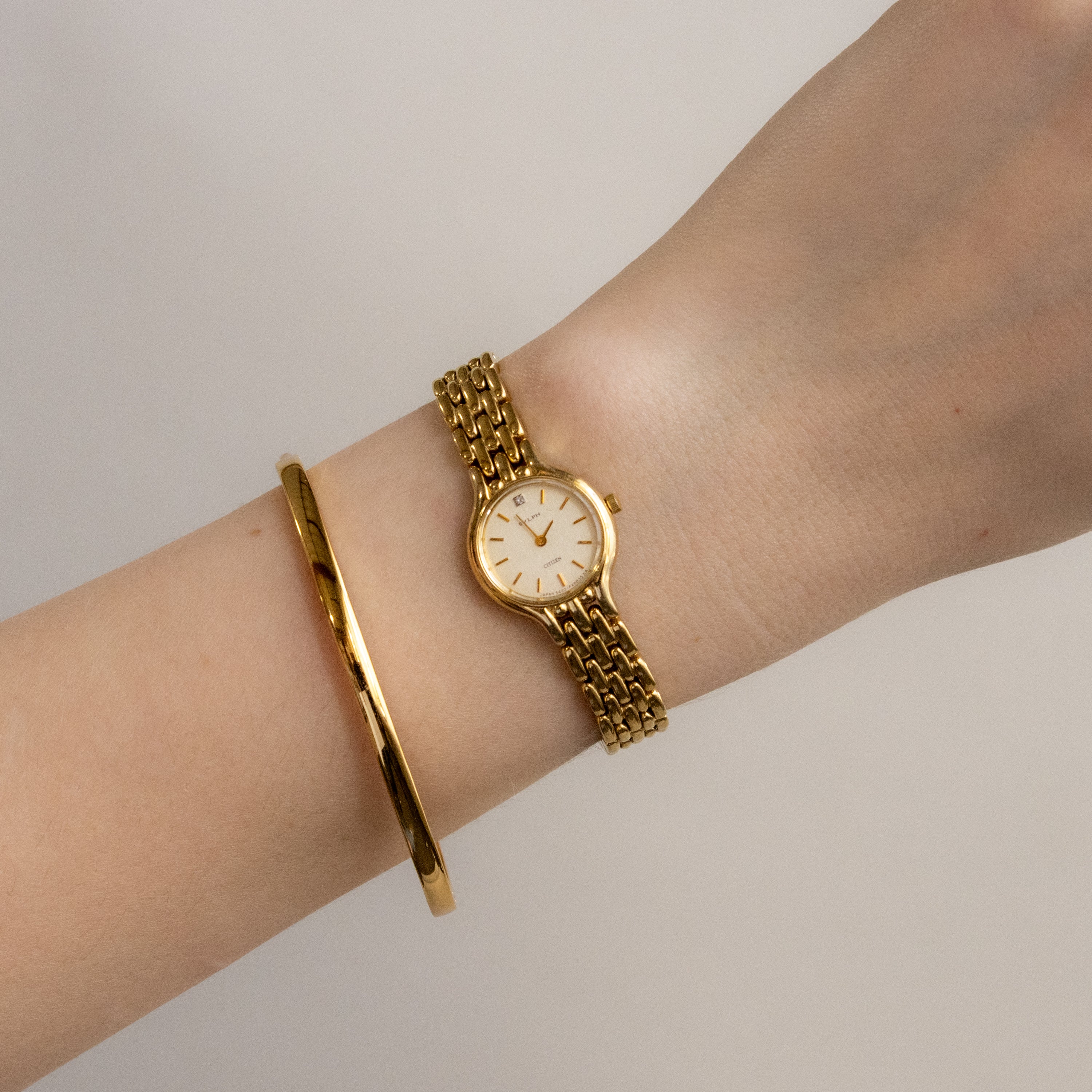 Vintage Citizen Sylph Shimmer Gold Watch