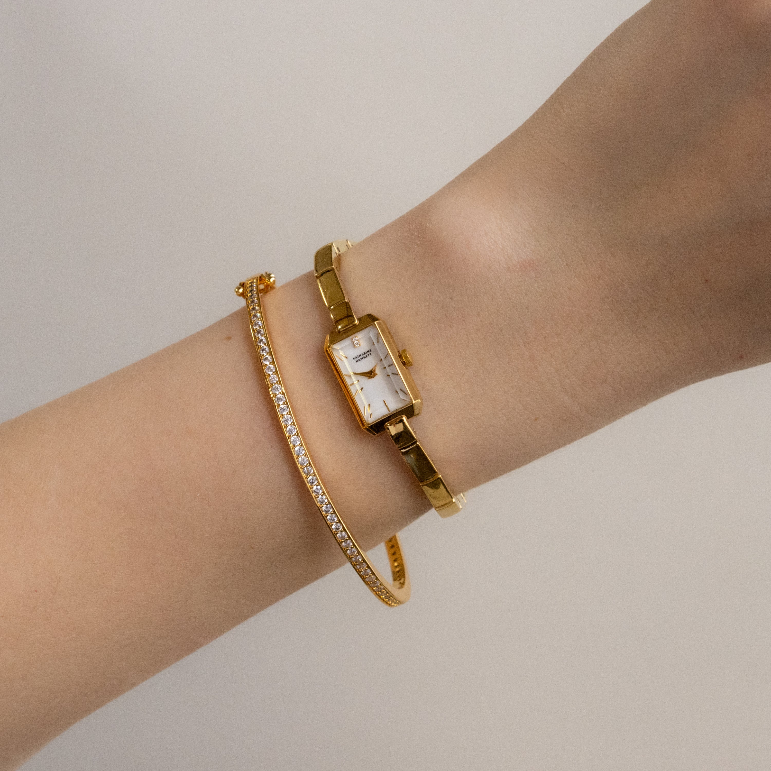 Vintage Katharine Hamnett Skinny Gold Watch