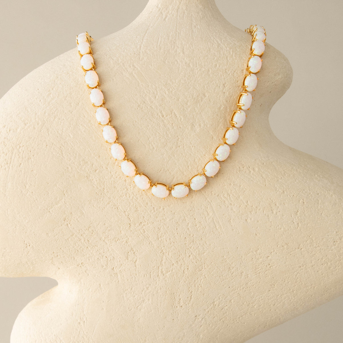 Opal Tennis Chain Necklace