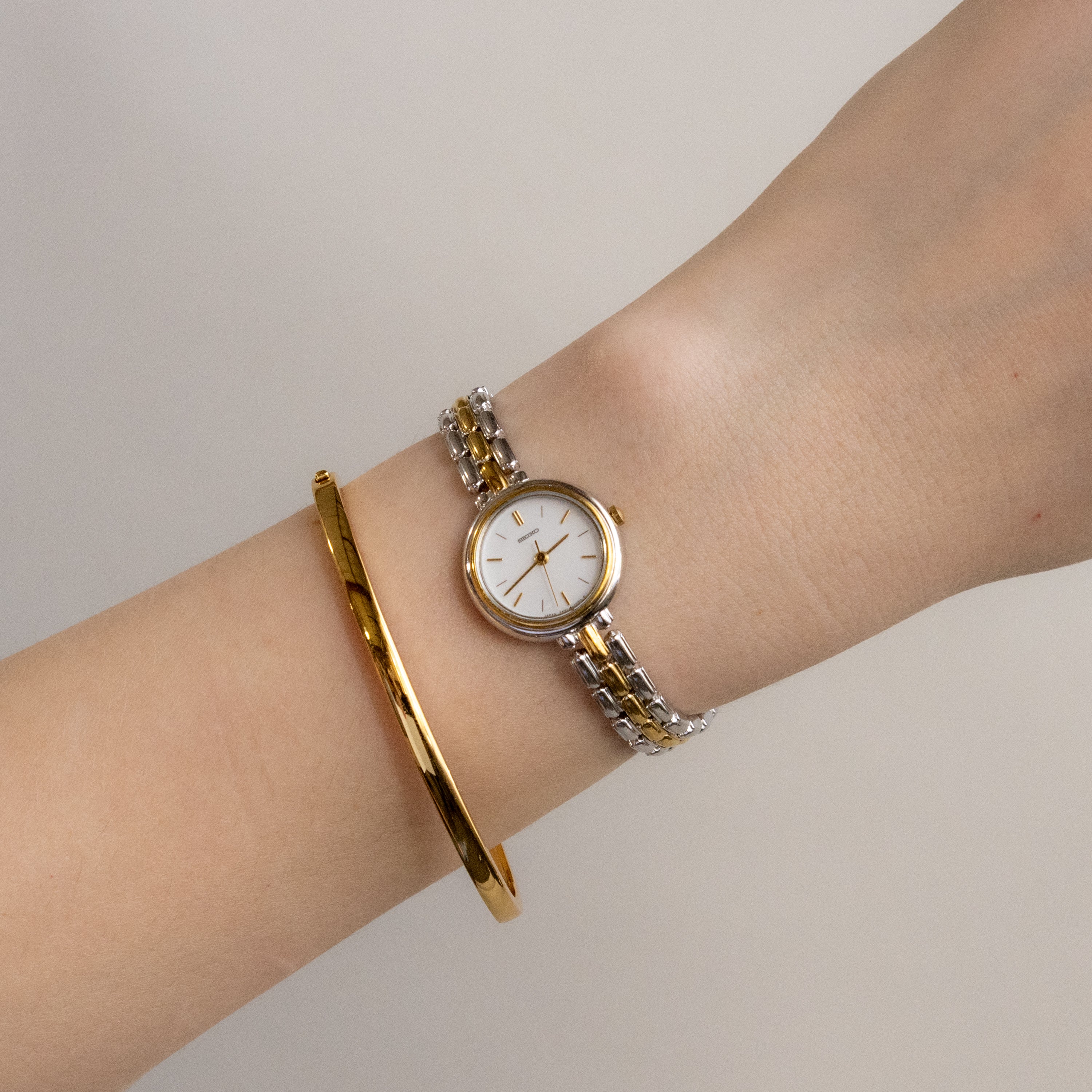 Vintage Seiko Slim Two Tone Watch