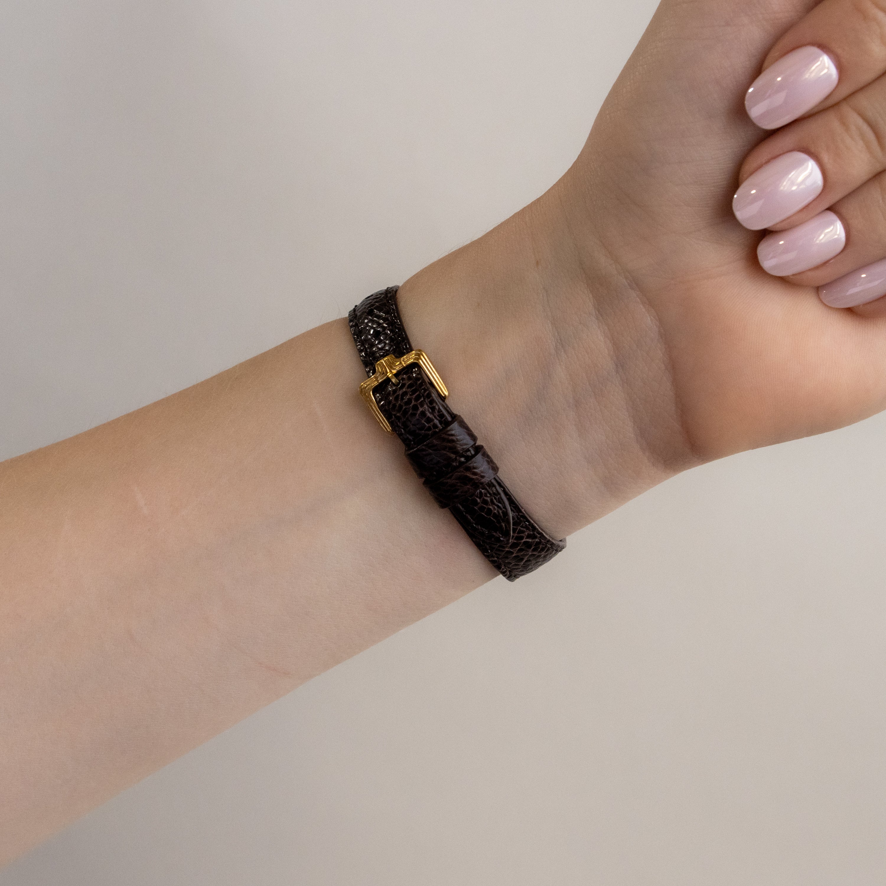 Vintage Lanvin Round Strap Gold Watch