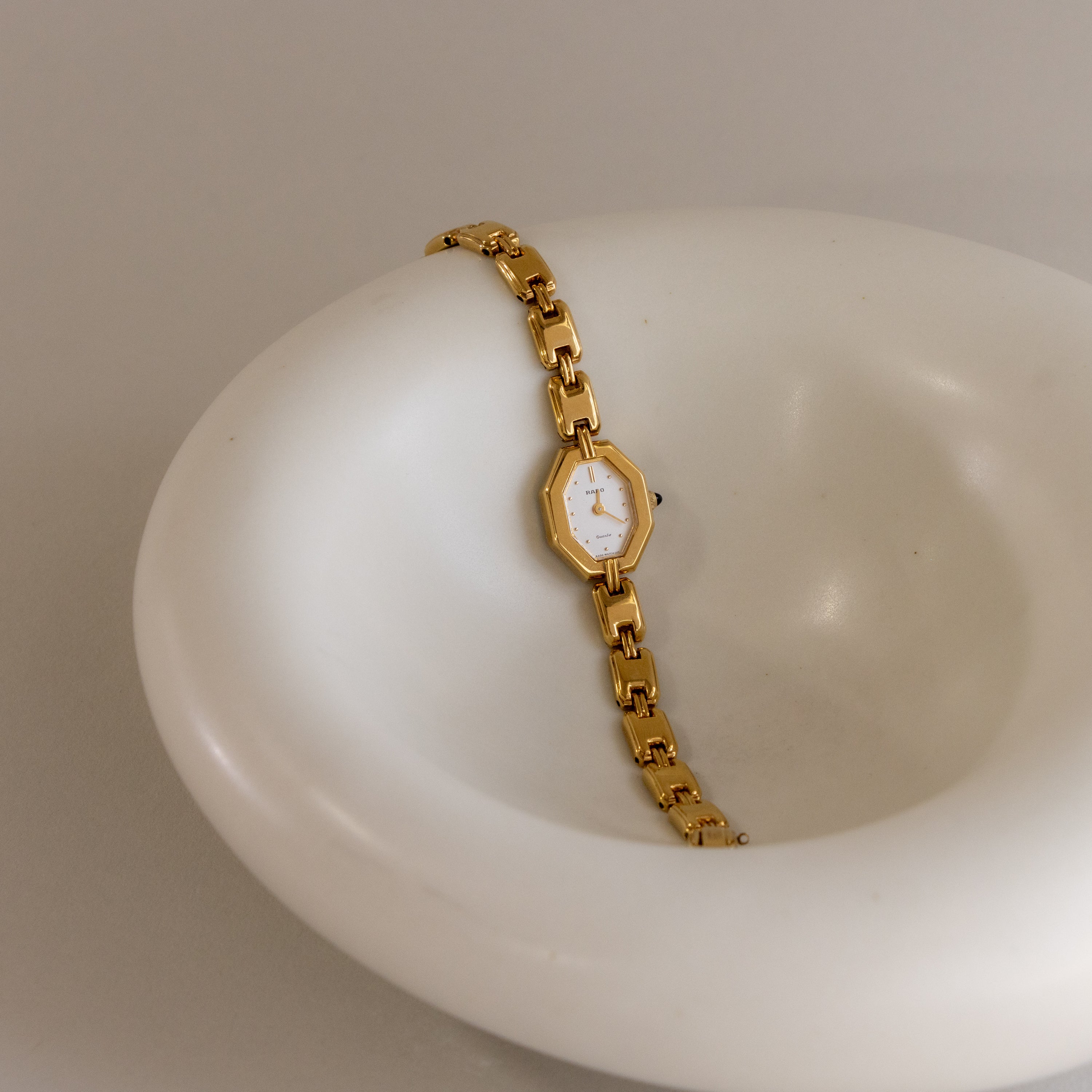 Vintage Rado Geometric Gold Watch