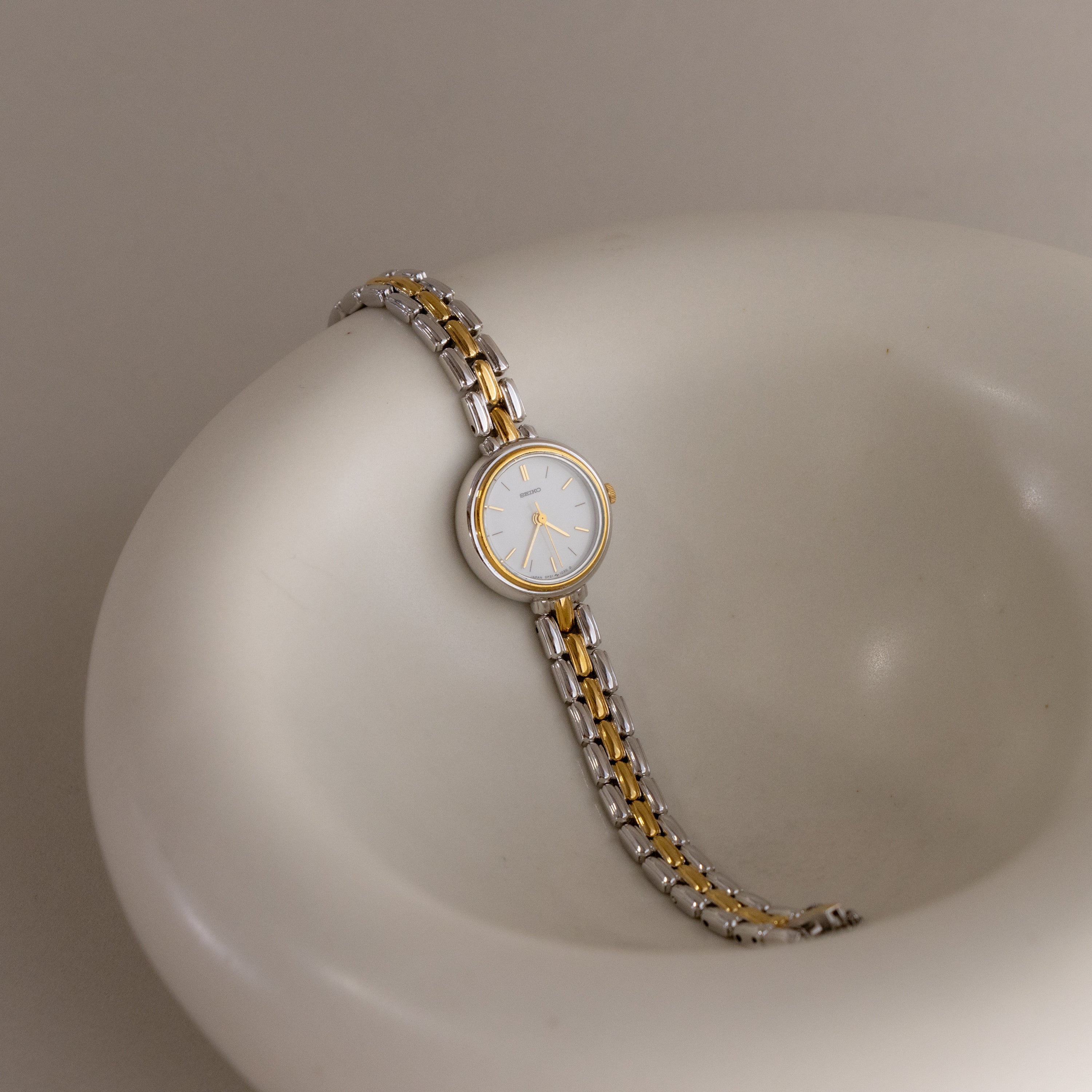 Vintage Seiko Slim Two Tone Watch