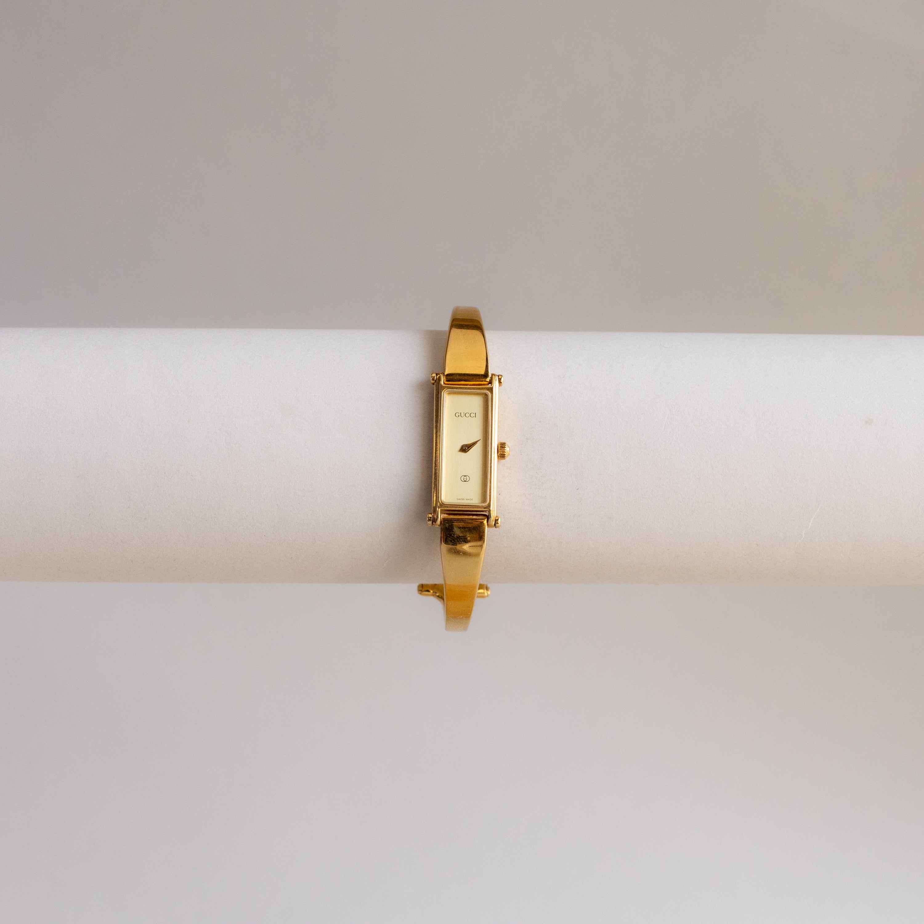 Vintage Gucci Swiss Cuff Gold Watch