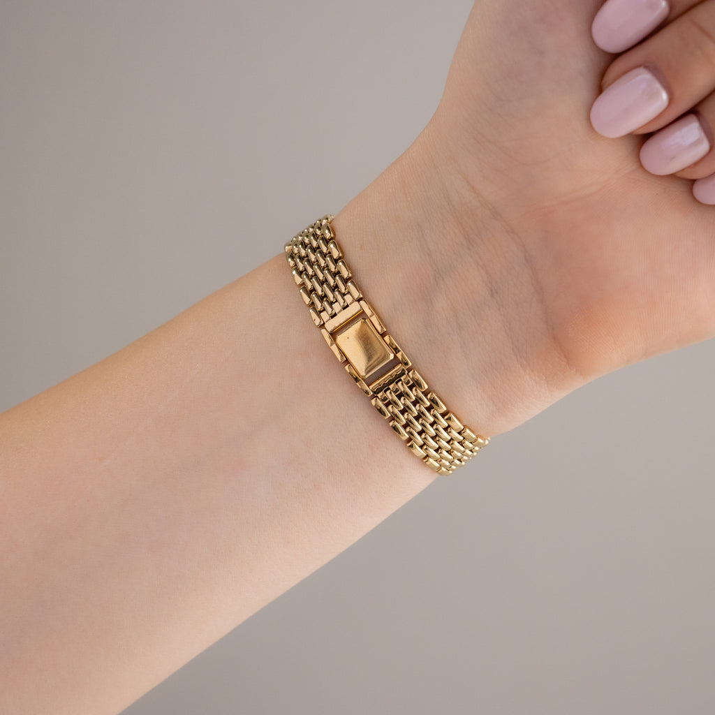 Vintage Ajawra Swiss Square Gold Watch