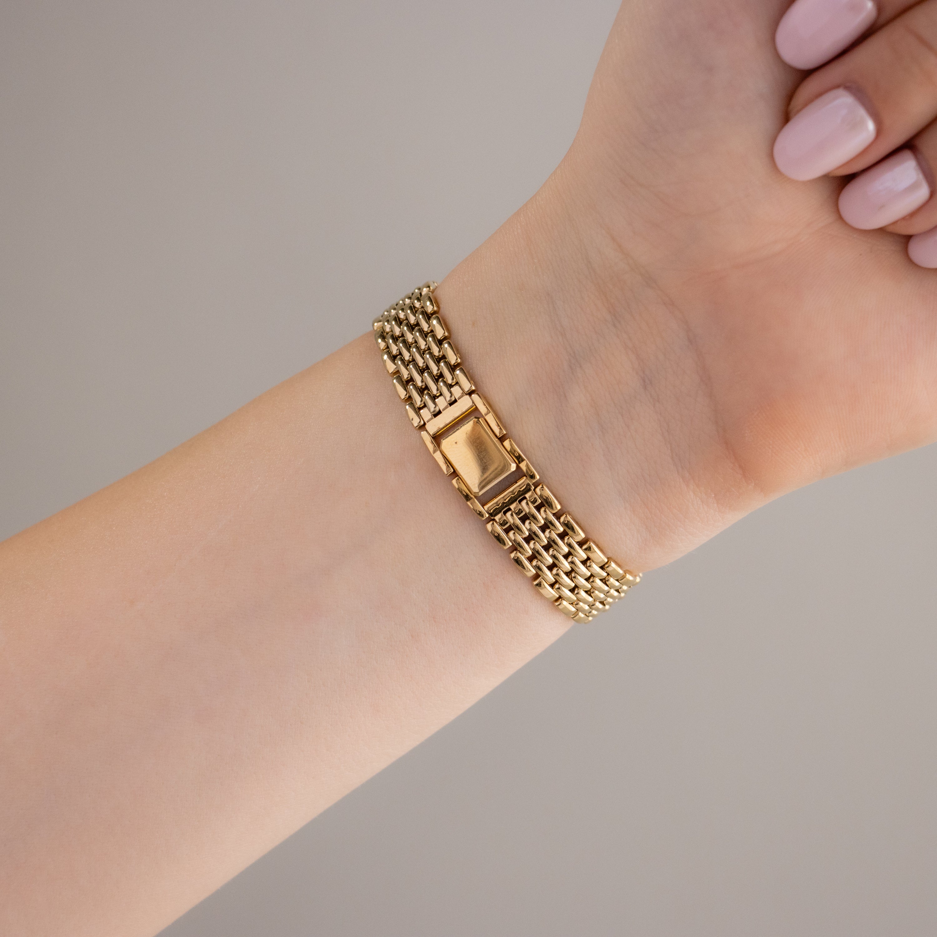 Vintage Ajawra Swiss Square Gold Watch