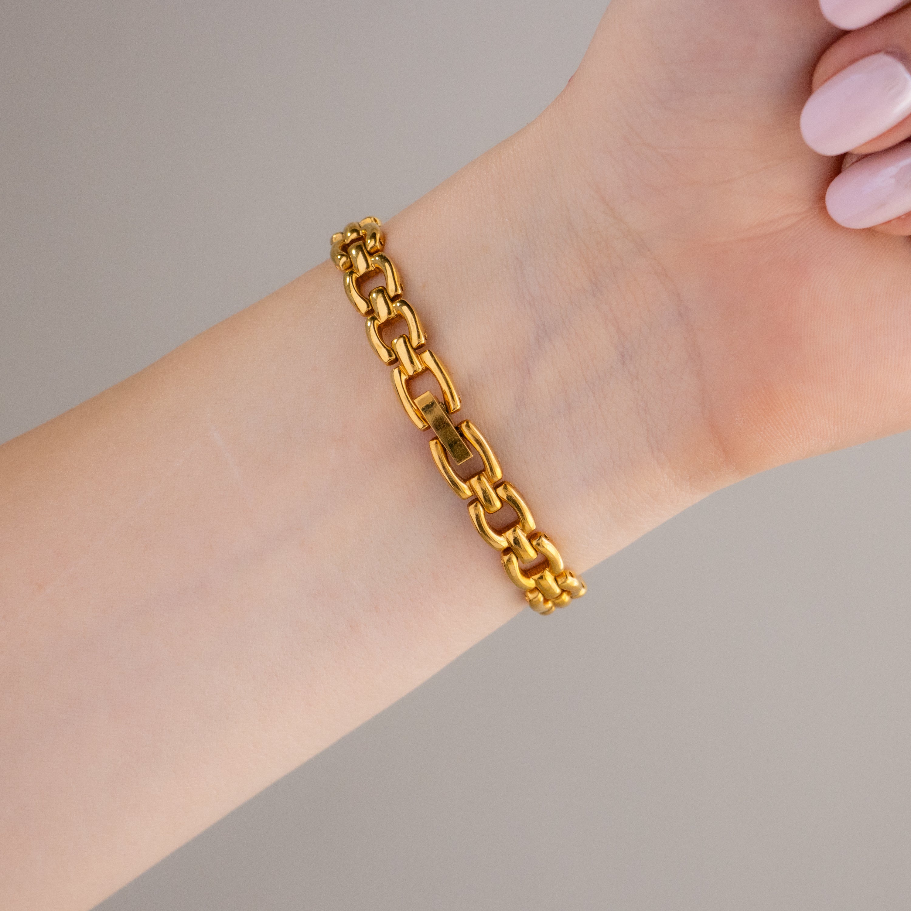 Vintage Michele Roberto Rectangular Gold Watch