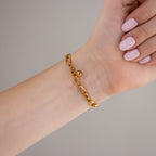 Vintage Citizen Gunmental Link Gold Watch