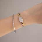 Vintage Seiko Skinny Oval Two Tone Watch