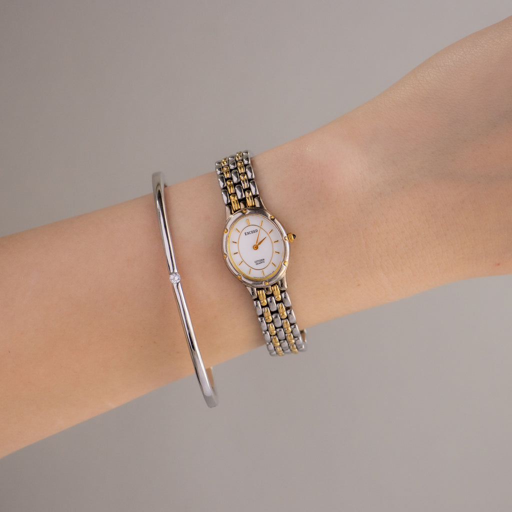 Vintage Citizen Oval Two Tone Watch