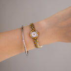 Vintage Kimijima Leaf Two Tone Watch