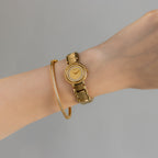 Vintage Raymond Weil Swiss Pave Gold Watch