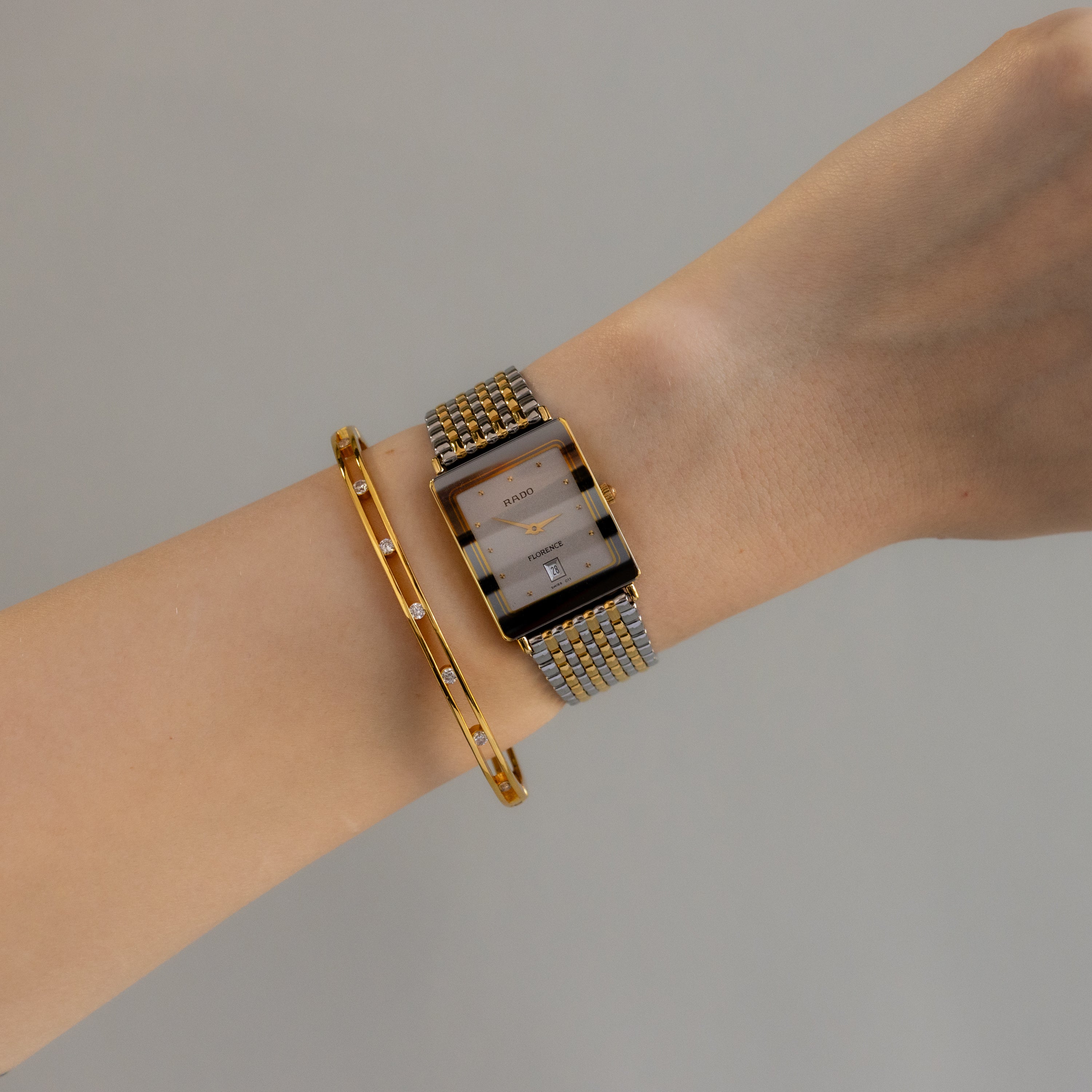 Vintage Rado Swiss Florence Two Tone Unisex Watch | Caitlyn Minimalist