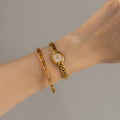 Vintage Seiko Dainty Oval Link Gold Watch