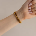 Vintage Seiko Beaded Round Gold Watch