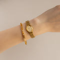 Vintage Seiko Belfina Oval Gold Watch