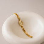 Vintage Seiko Dainty Oval Gold Watch