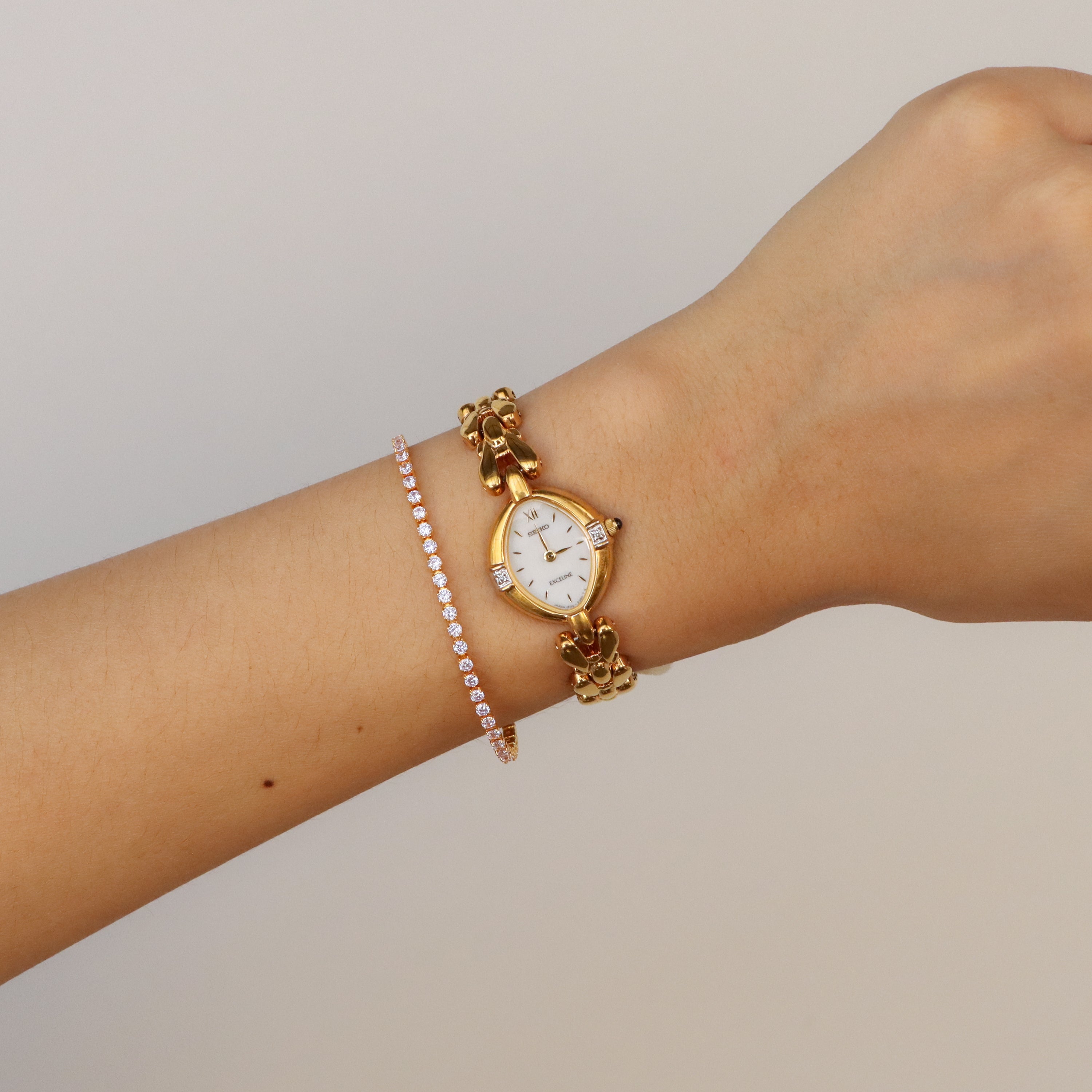 vintage SEIKO EXCELINE GOLD 4N20-0370