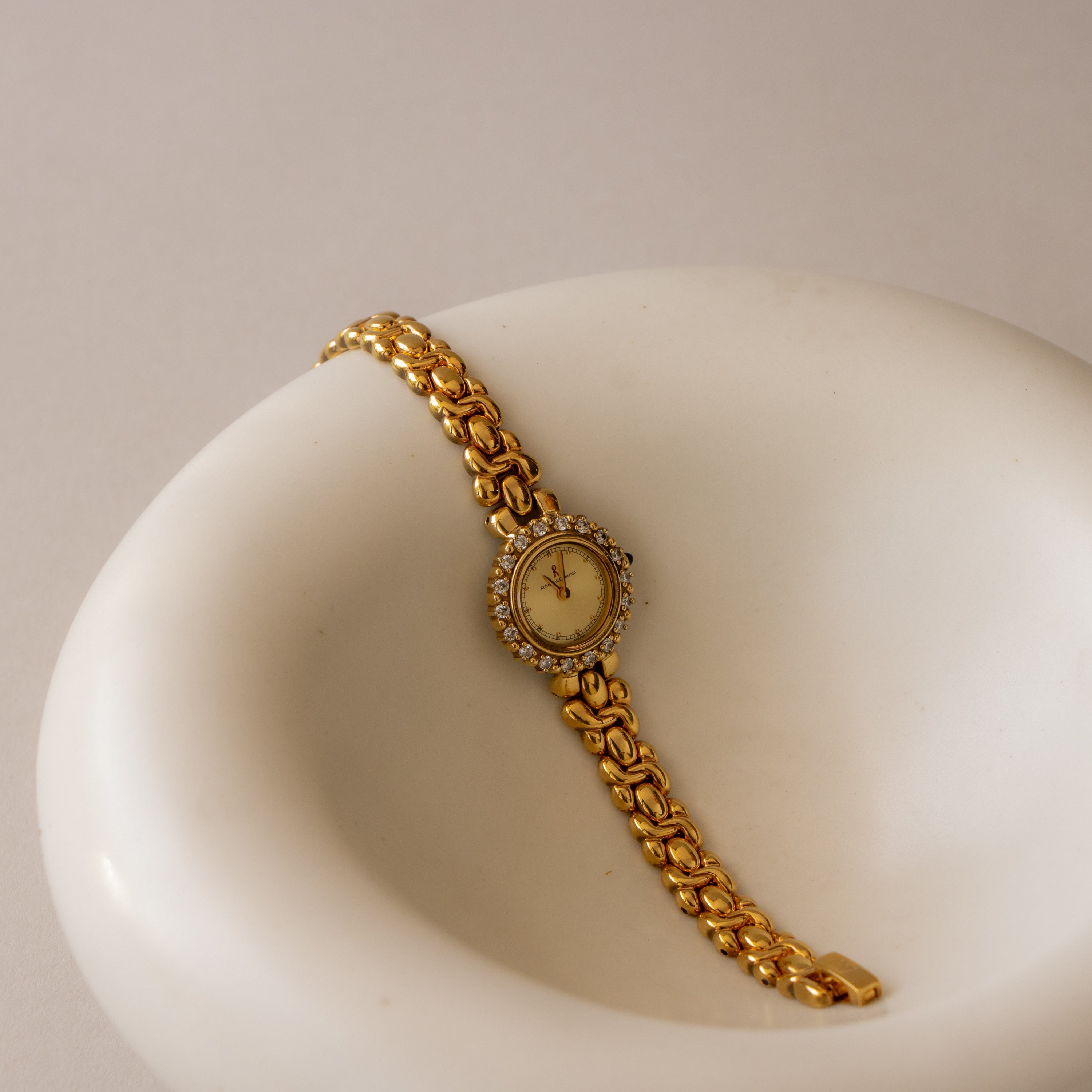 Vintage Roberta Di Camerino Pave Gold Watch