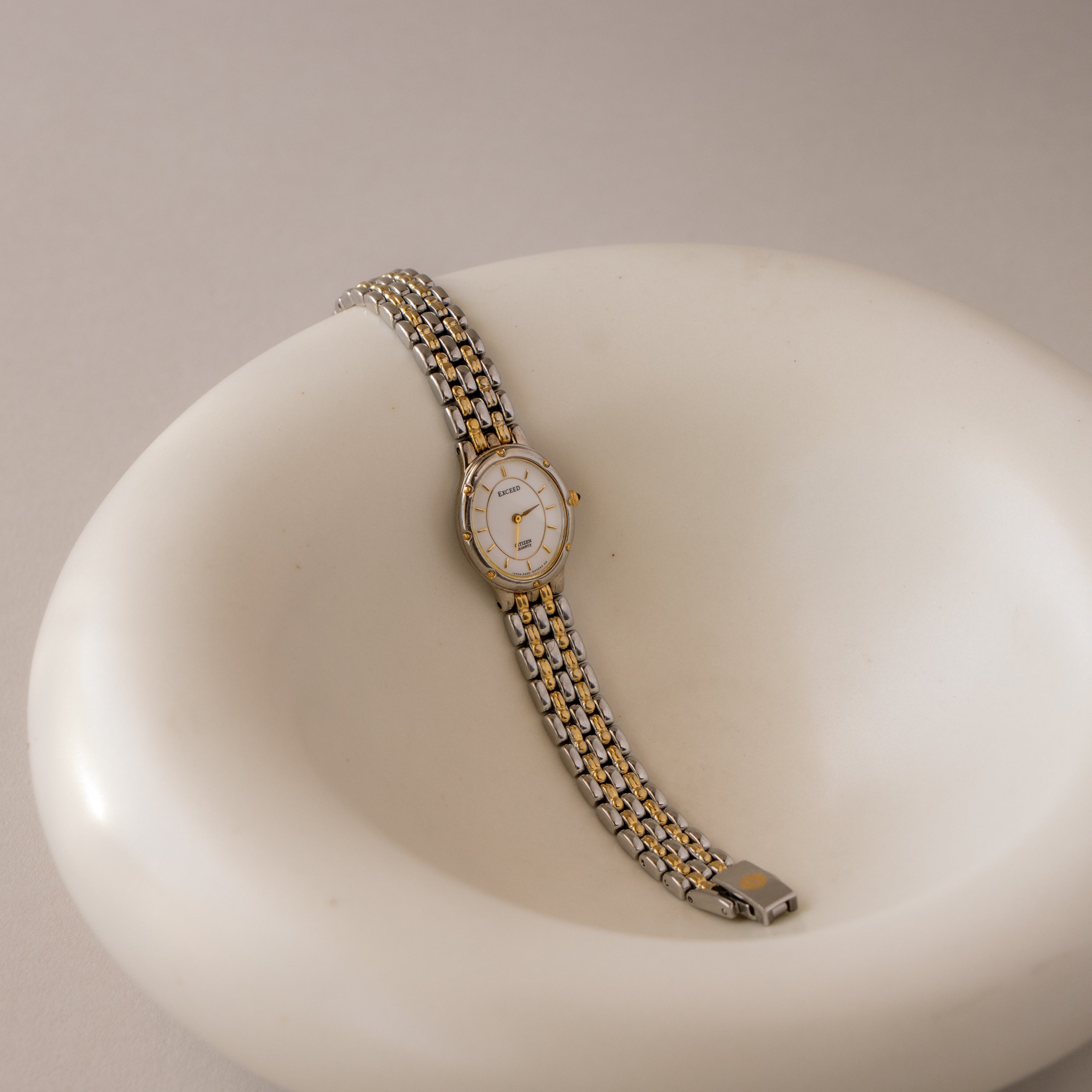 Vintage Citizen Oval Two Tone Watch