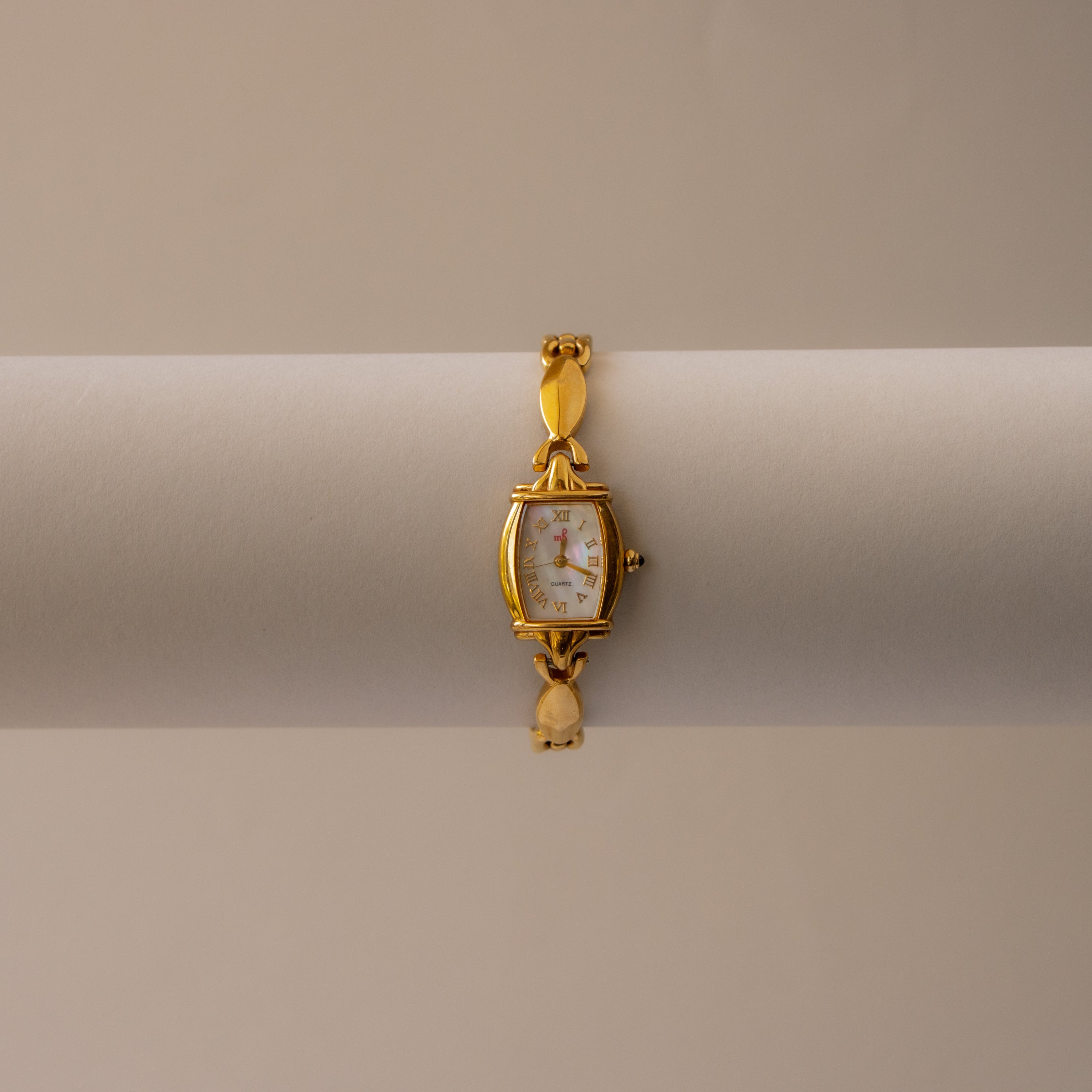 Vintage Michele Roberto Rectangular Gold Watch