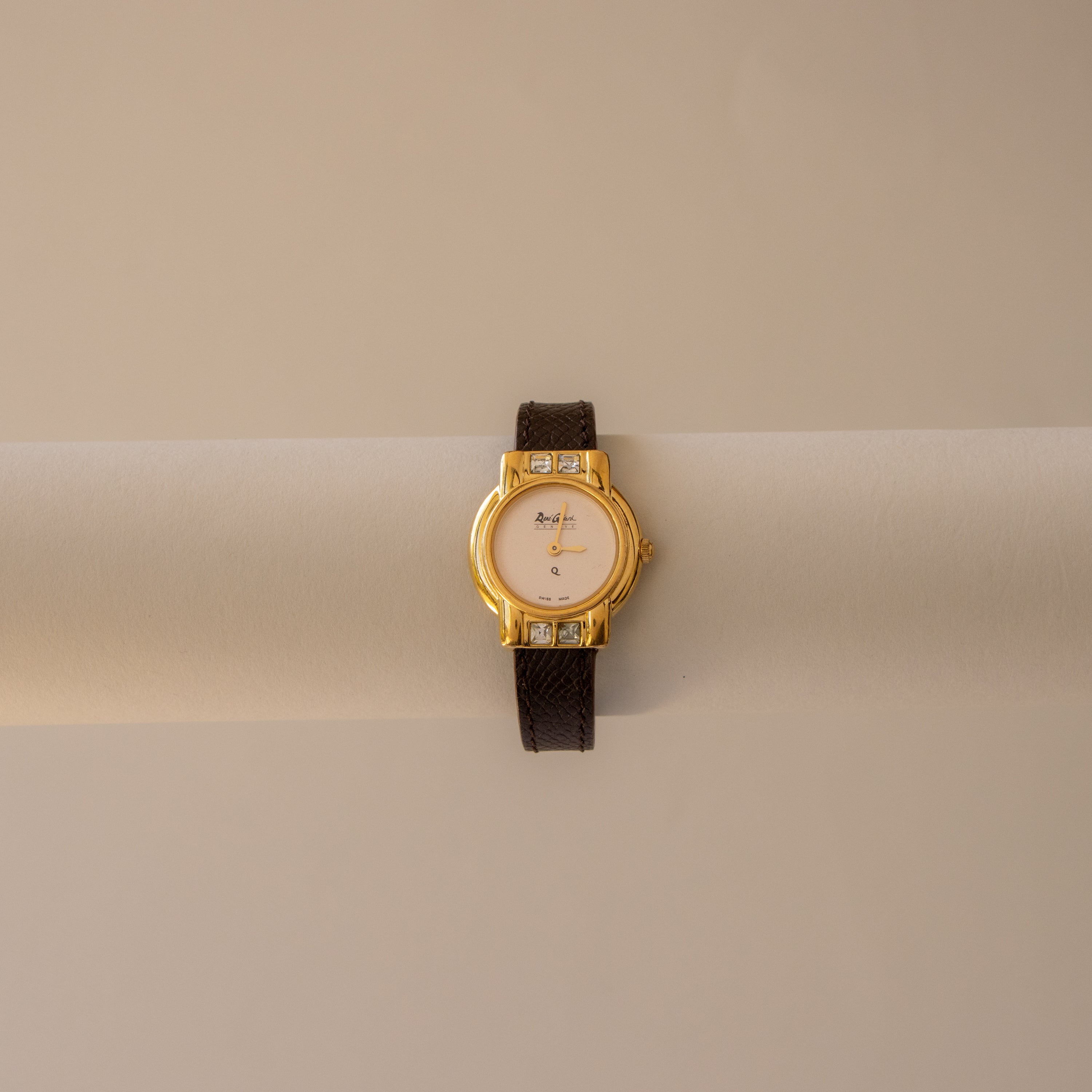 Vintage Rene Girard Swiss Diamond Gold Watch