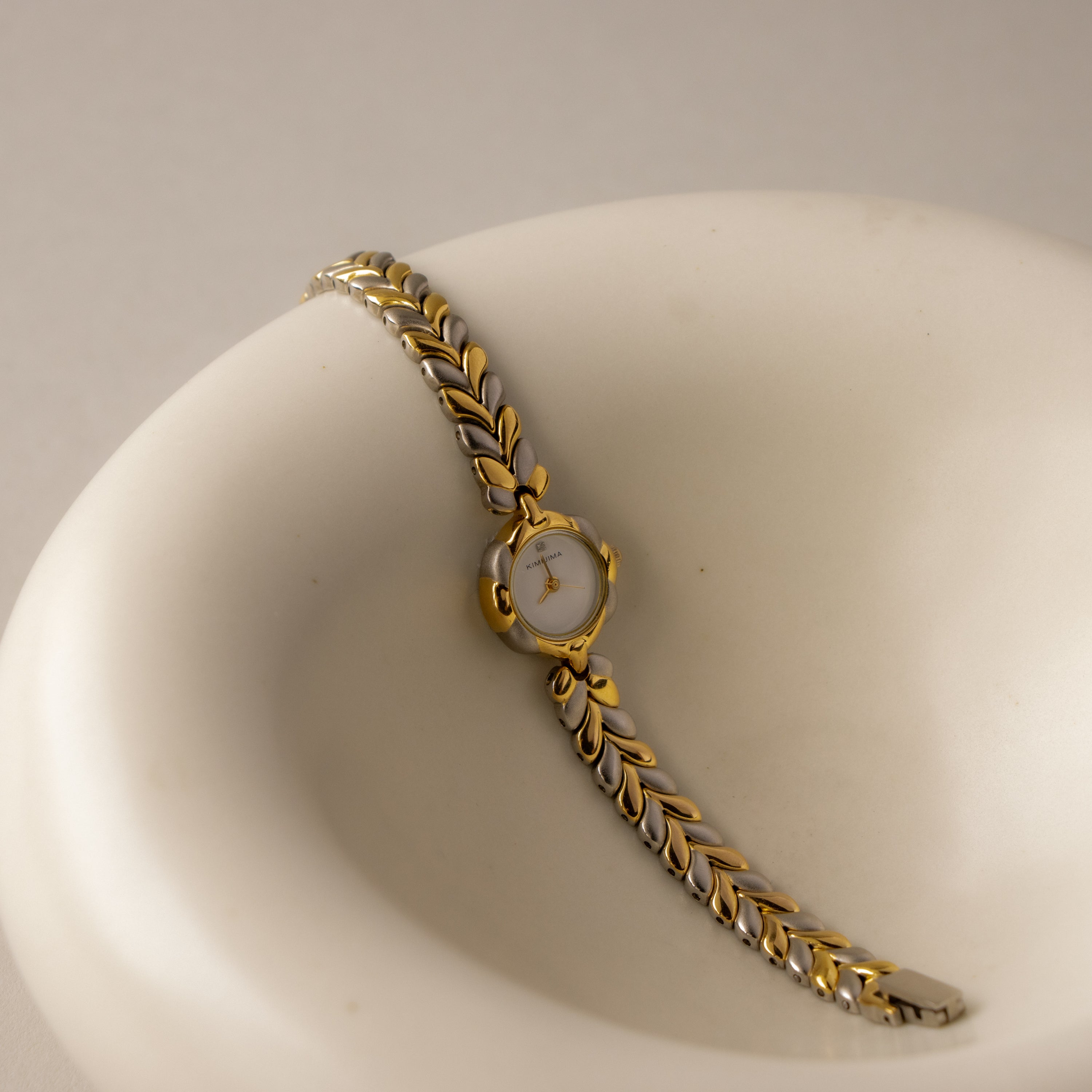 Vintage Kimijima Hearts Two Tone Watch