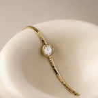 Vintage EF-DE Skinny Pearl Gold Watch