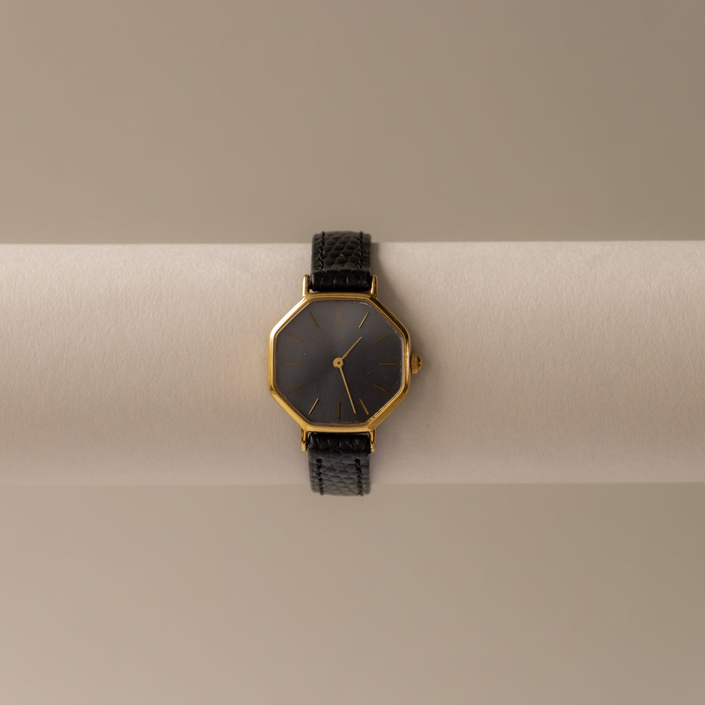 Vintage YSL Midnight Octagon Gold Watch