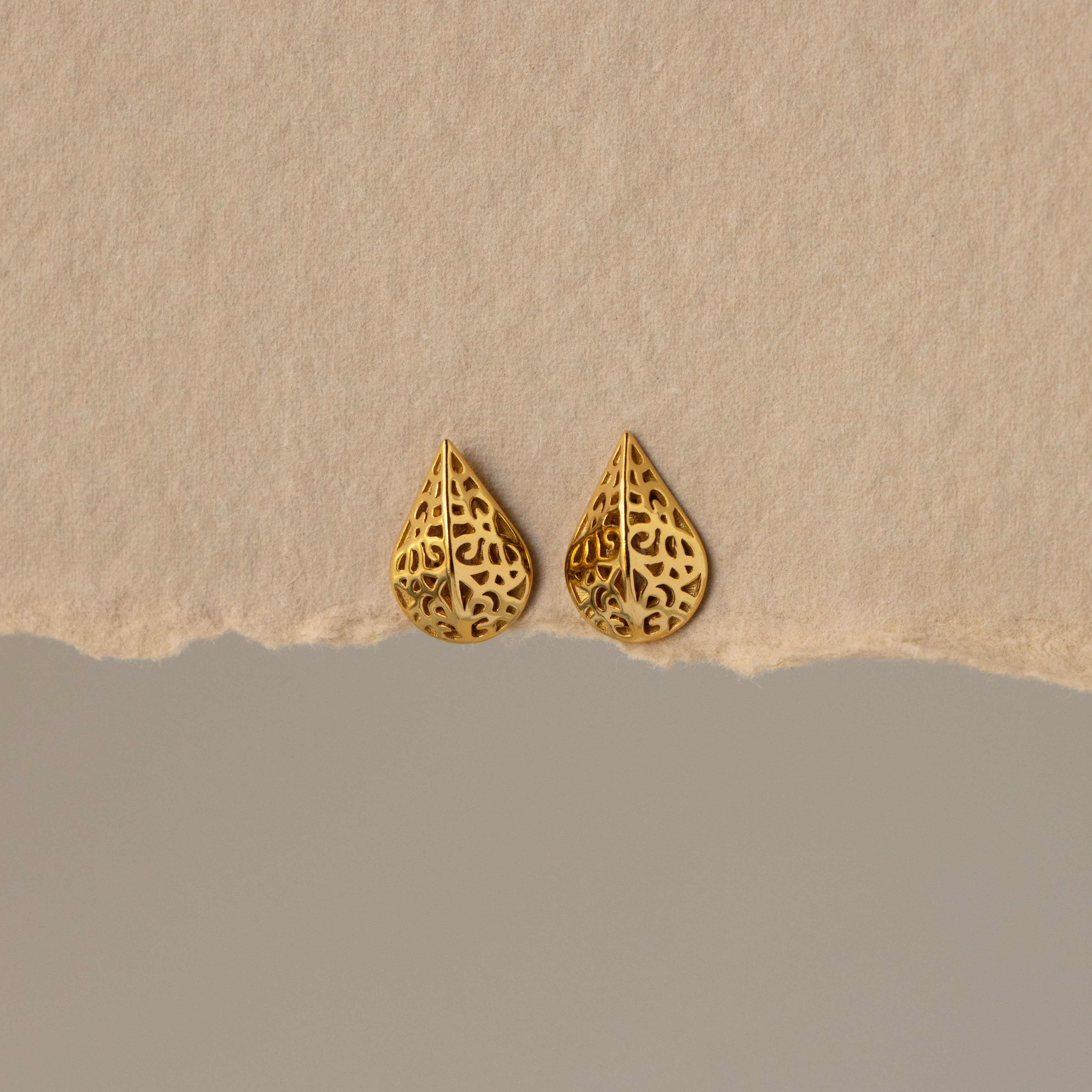 Ornate Lace Teardrop Studs