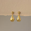 Mosaic Textured Retro Teardrop Studs