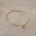 Dangling Diamond Oval Cuff Necklace