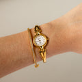 Vintage Burberrys Swiss Round Cuff Gold Watch