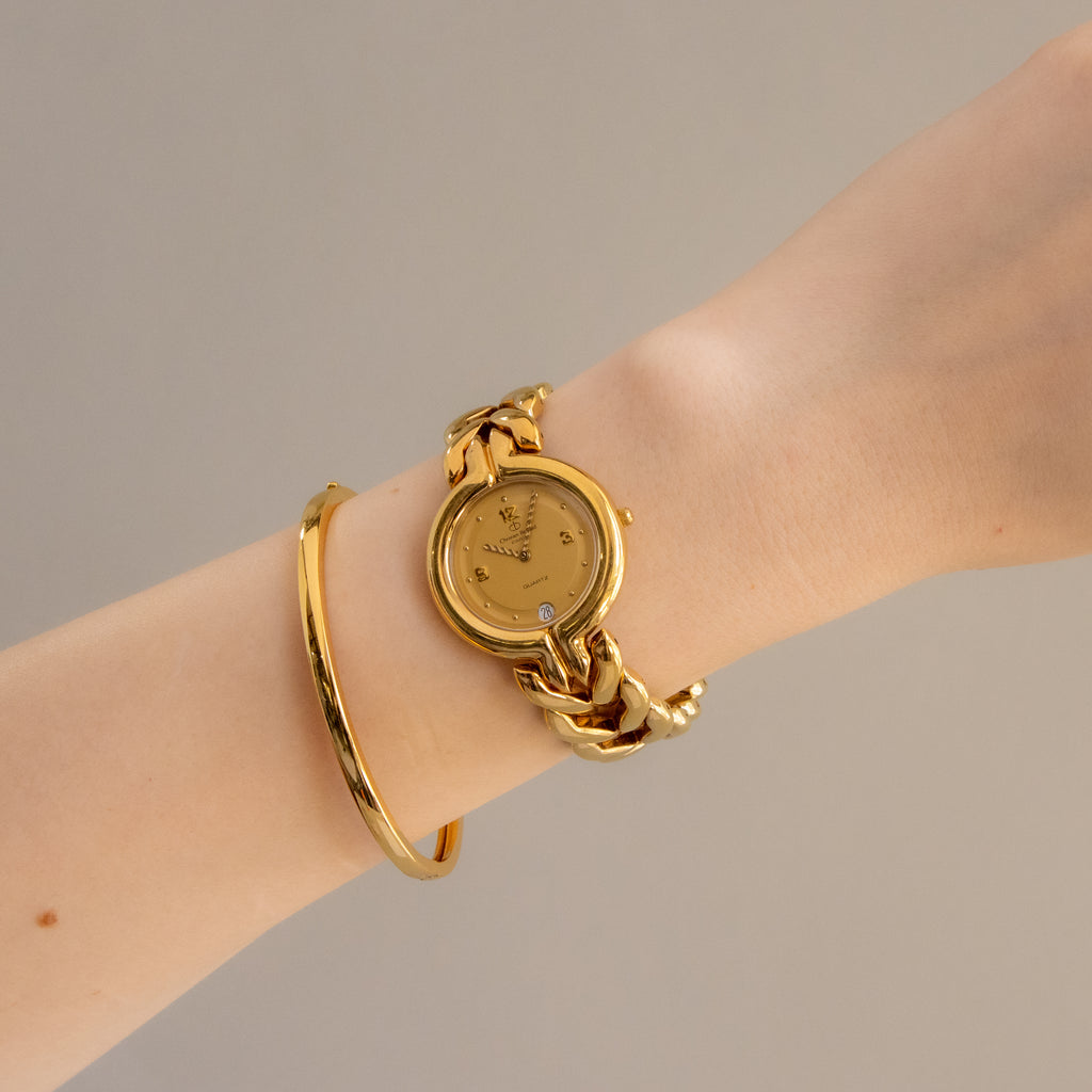 Vintage Christian Bernard Rope Gold Watch