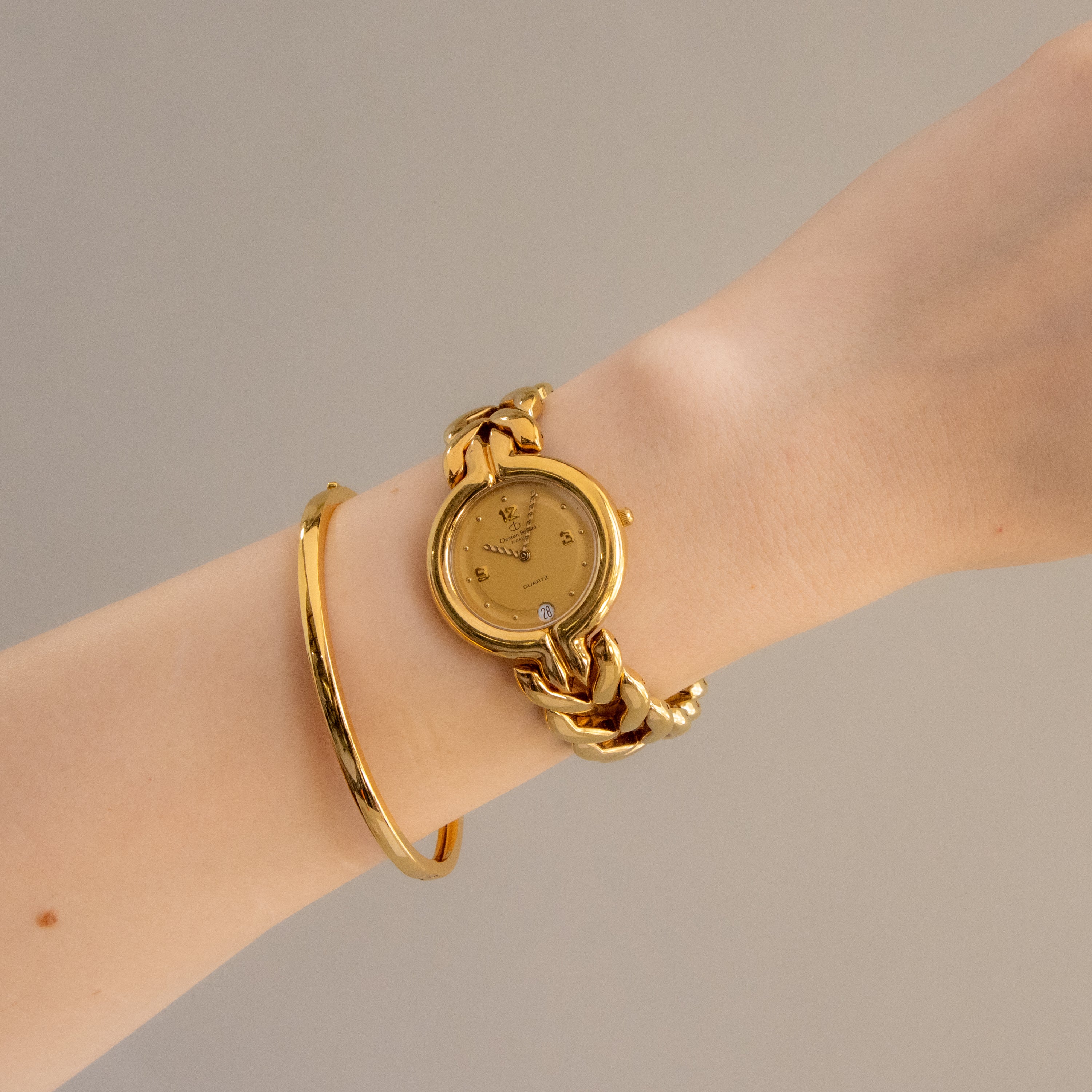 Vintage Christian Bernard Rope Gold Watch
