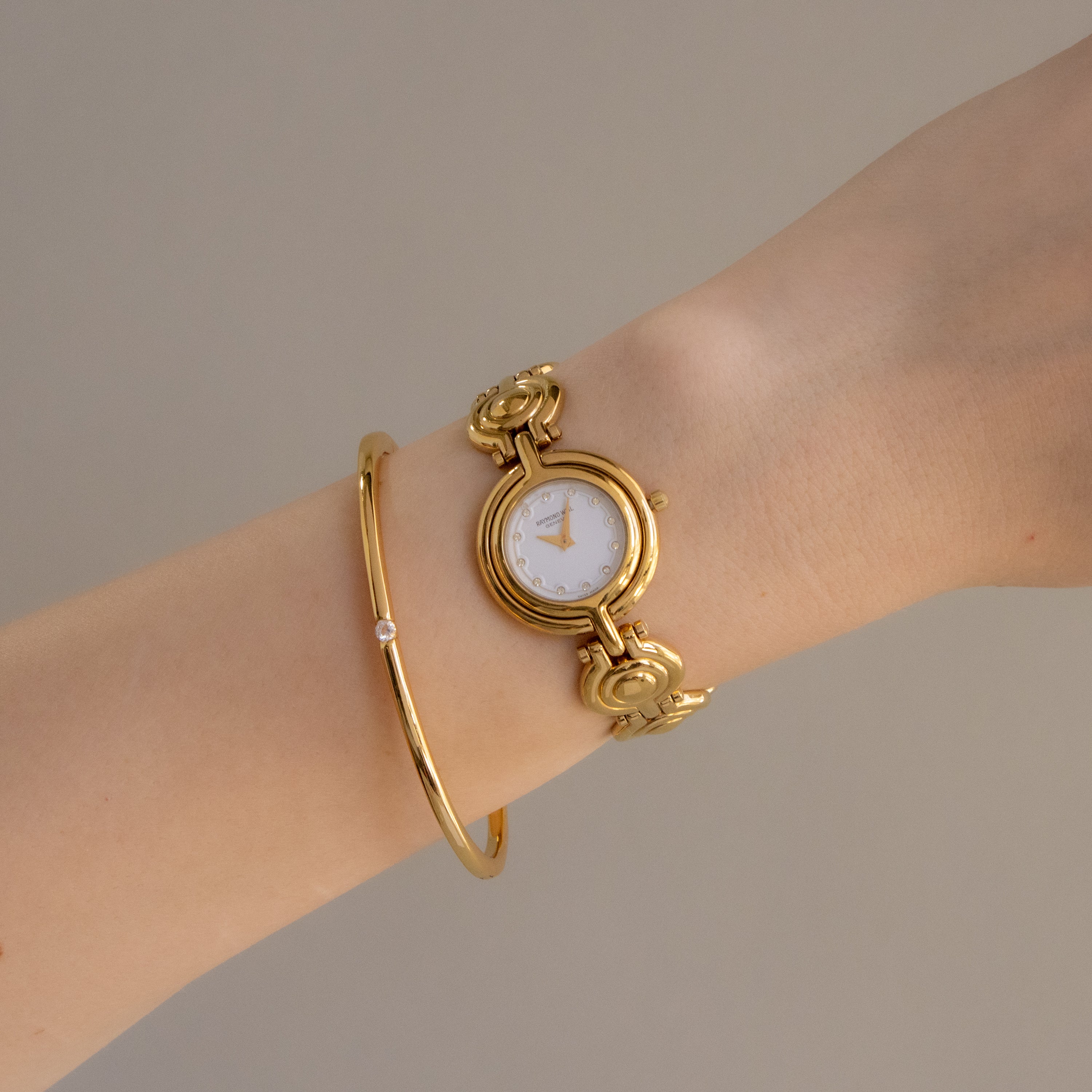 Vintage Raymond Weil Swiss Geneva Gold Watch