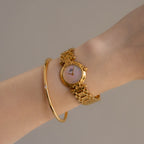 Vintage Fendi Swiss Blush Round Gold Watch